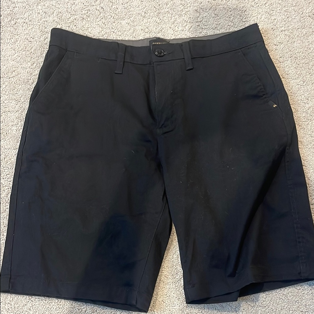 Quiksilver Black Flat Front Shorts Classic Style